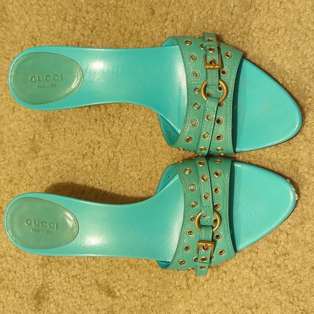 Gucci sandals light blue
